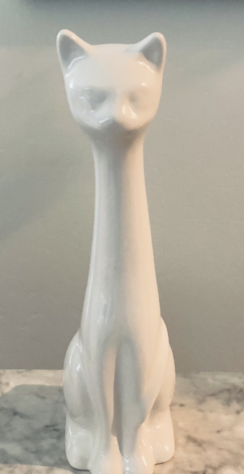 Vintage Allure 1997 White Cat Toilet Brush Holder Planter 18" Tall