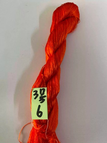 Red 100%mulberry hand-dyed wrapping velvet flower Twistless nosplit silk thread - Picture 9 of 12