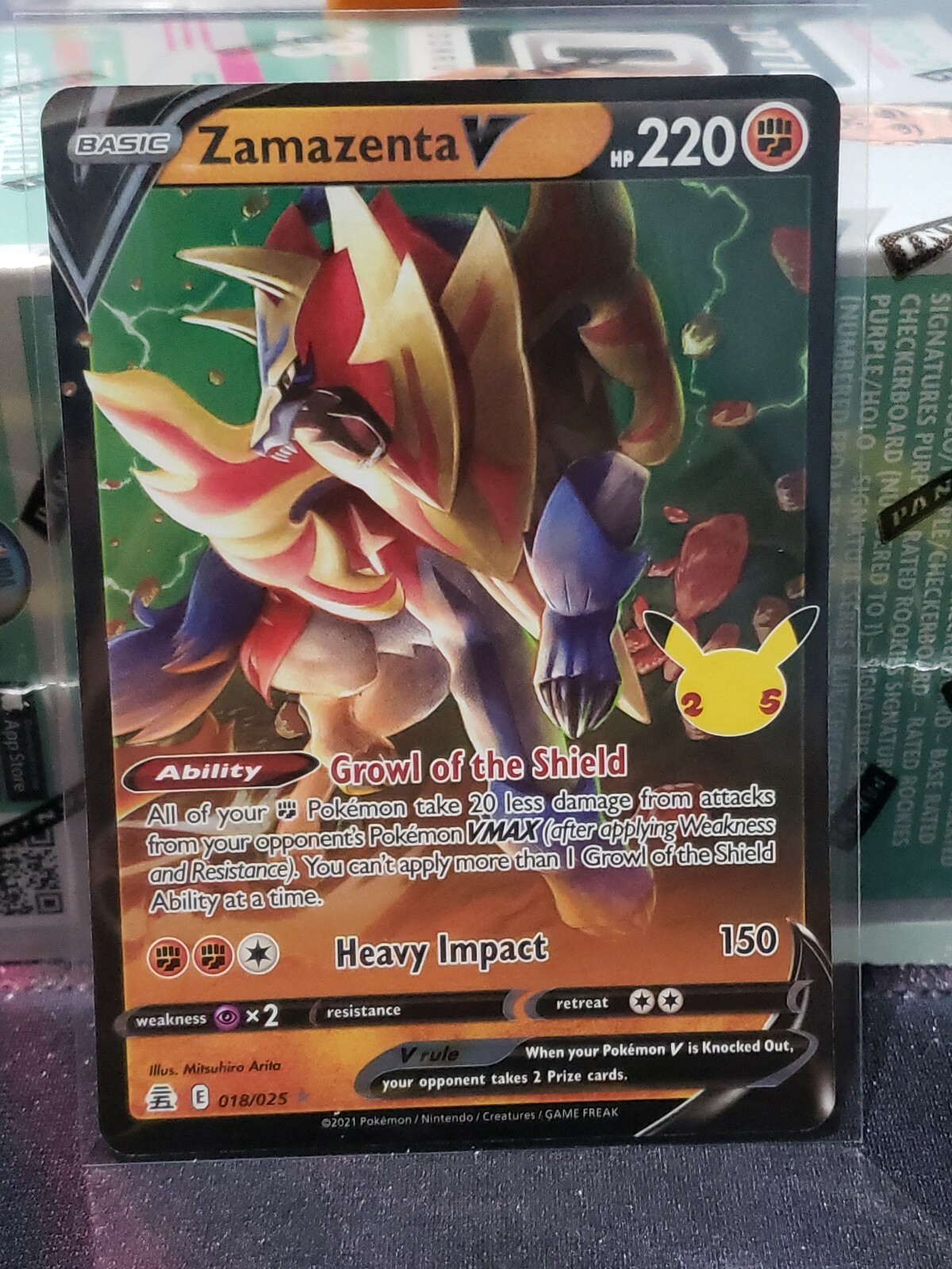 Zamazenta V - 018/025 - Ultra Rare Pokemon Celebrations M/NM