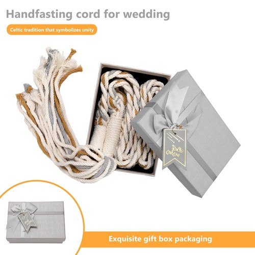 Wedding Lasso Handfasting Cord for Wedding in Natural Cotton Lazos para Boda ... - Picture 2 of 7