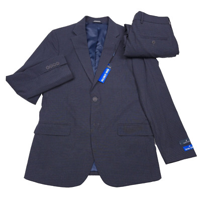 Nautica 38R X 32 Gaff Suit Blue Tick Two Piece Mens NWT
