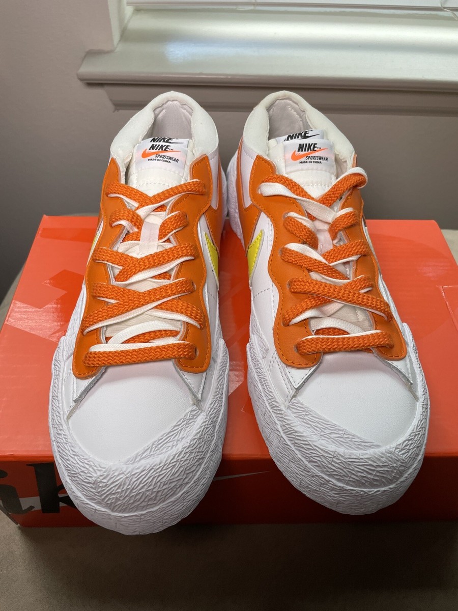 Nike x SACAI Blazer Low White Magma Orange Double DD1877-100 