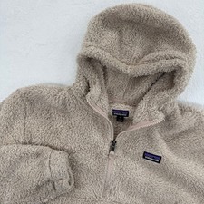 Patagonia Kids Girls XL Fleece Hooded Pullover Jacket Beige