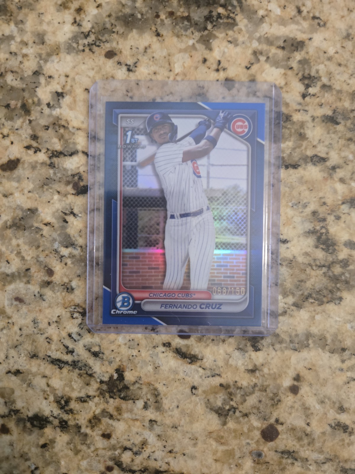 2024 Bowman Chrome Prospects Fernando Cruz #BCP-197 Blue Refractor /150 (RC)