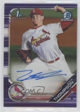 2019 Bowman Draft Chrome Pick Purple Refractor 122/250 Zack Thompson Auto 1xd