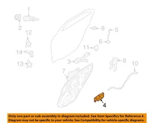 FORD OEM 06-12 Fusion Rear Door Lock Hardware-Handle, Inside BE5Z5422601C