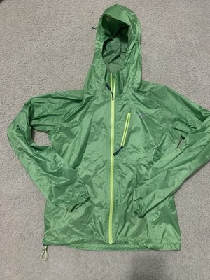 Outdoor Research Rain Jacket Womens XS Green Full Zip Pertex Shield