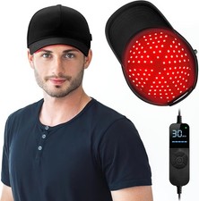 Laser Hair Growth Cap, Red Light Therapy Hat for Hair Restoration, Black