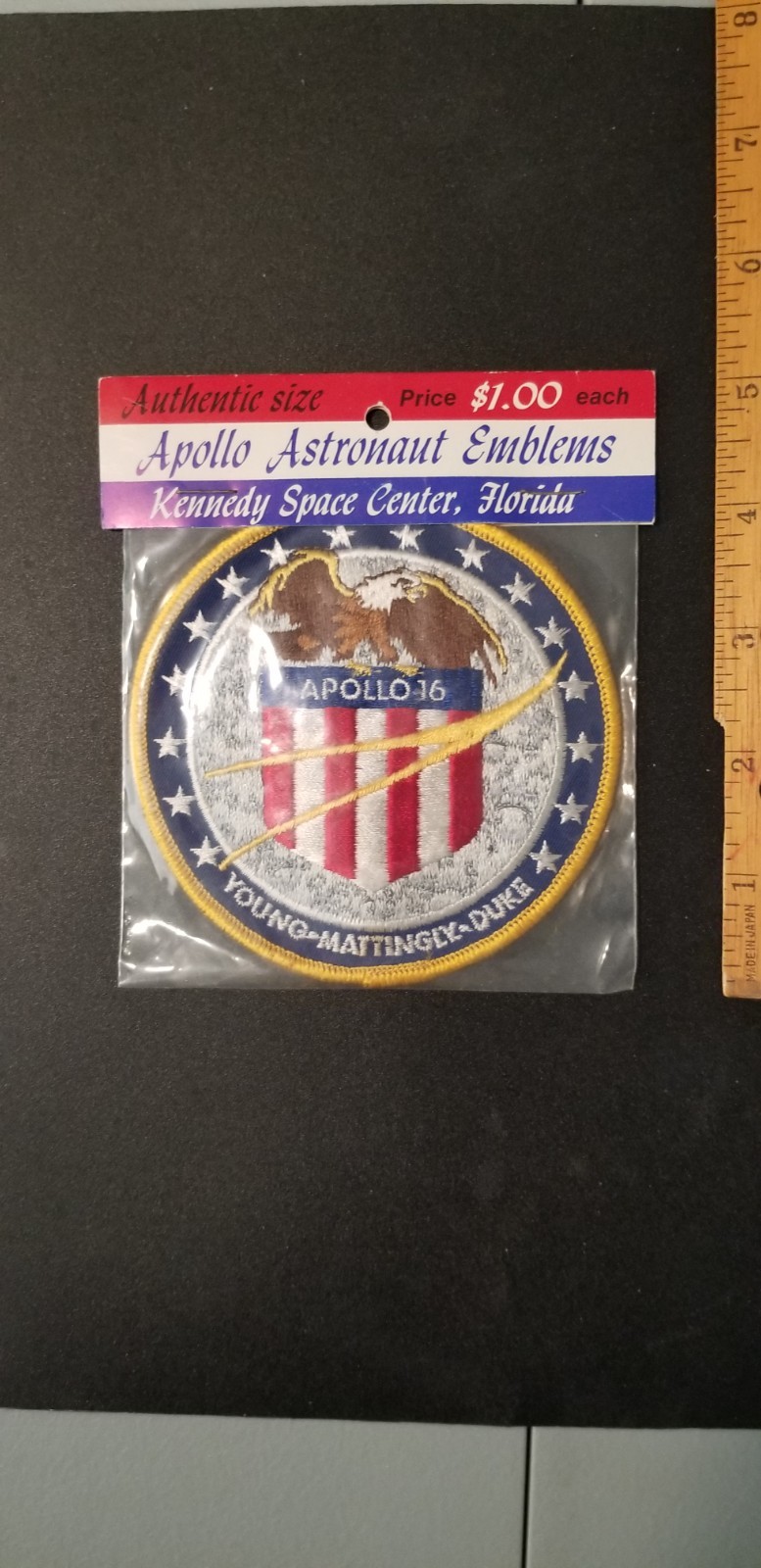 Vintage Apollo 16 Young Mattingly Duke NASA Patch Sealed KSC