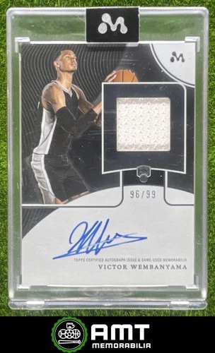 Victor Wembanyama RC Jersey Auto 2023-24 Topps Mercury 96/99 San Antonio Spurs