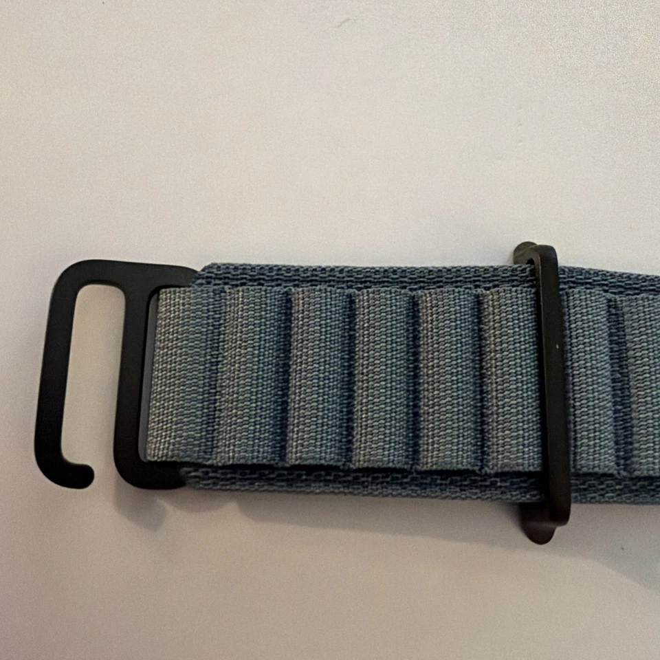 Apple Watch Strap 49mm Light Blue Alpine Loop Black Titanium Finish M Medium, photo 2 of 5