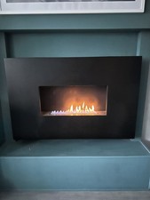 CVO Angel Wall Mounted Black Steel Living Flame Flueless Gas Fire