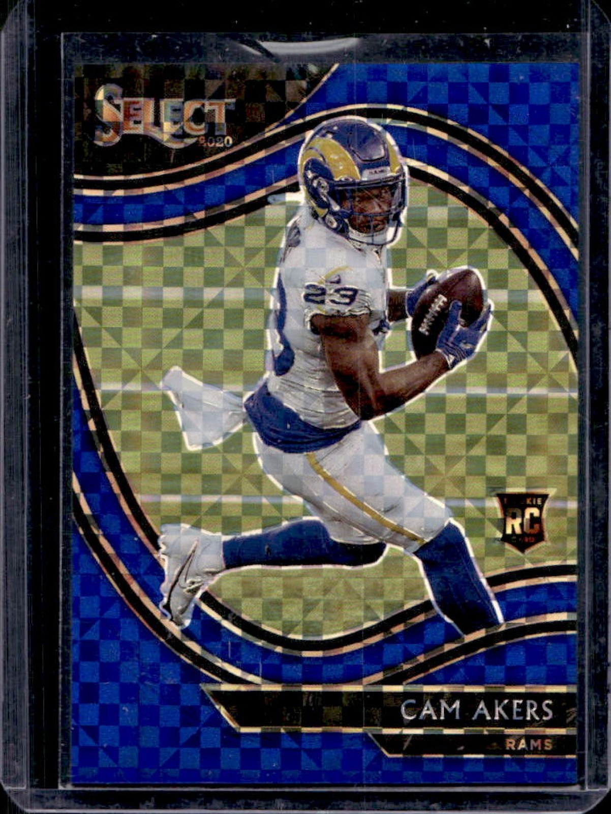 2020 Select Cam Akers RC Blue Prizm Rookie Field #25/49 Rams
