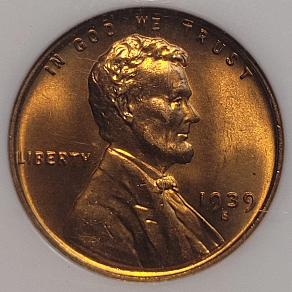 1939-S Lincoln Wheat Cent NGC MS-67 RD Gem Brilliant Uncirculated MS67 RED BU - Image 2 of 4