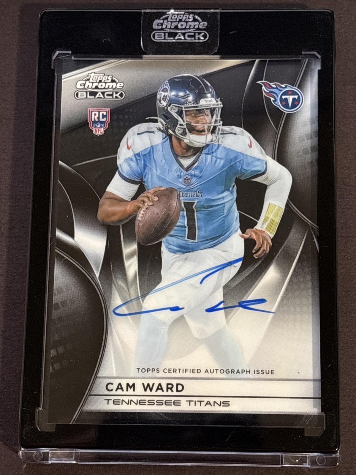 2025 Topps Chrome Black Cam Ward Rookie Autographs RC Auto #RAU-CW Titans