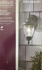Home Decorators Wilkerson 14” 1 Light Black Outdoor Wall Lantern Sconce No Bulb