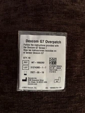 Dexcom G7 Original OverPatch Waterproof Adhesive Patches Brand New 10 Pack
