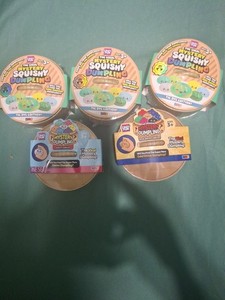 Lot of  5 RMS Squishy Bun Rainbow Mystery. 3 Tie Dye Dumpling 1 Gold,1 Glitter 
