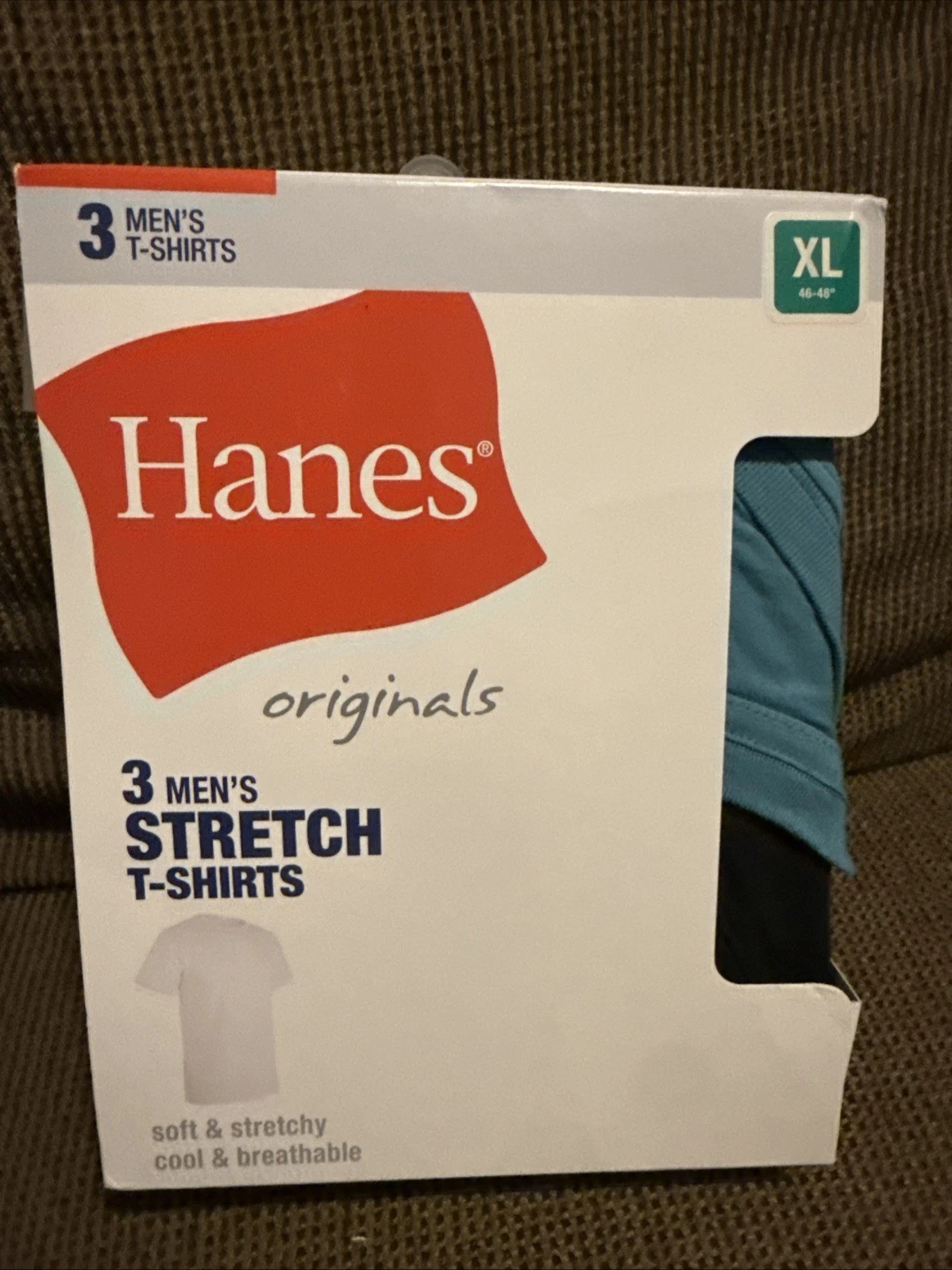 3 Pack Hanes Men's Stretch T-Shirts Cool And Breathable Size XL New