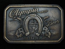 PK01122 VINTAGE 1970s OLYMPIA BEER IT'S THE WATER BEER BREWING CO. BUCKLE
