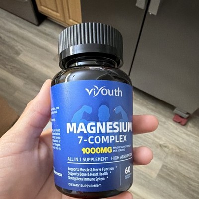 viYouth Magnesium 7-Complex 1000mg 60 Capsules Vegetarian High Absorption