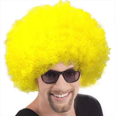80er Jahre Clown Perücke Afro Puff Synthetik Kostüm Accessoire