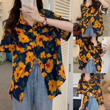 Kurzarm Oberteile Freizeitkleidung mikroelastischer Stoff bedruckt Muster normal