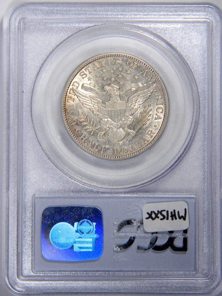 1908-D BARBER HALF DOLLAR ~ PCGS AU53 ~ NICE AND WHITE! - Image 4 of 4