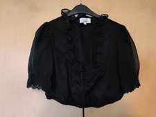 Dirndlbluse schwarz Grosse 42 von Spieth&Wensky mit Spitze, Chiffon, Rüschen