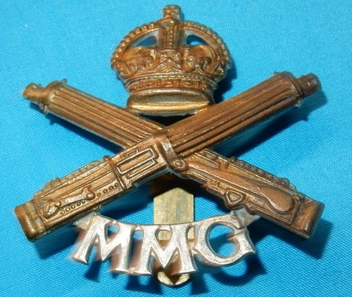 WW1 ERA MMG MOTOR MACHINE GUN CORPS BRITISH MILITARY CAP BADGE WORLD WAR I