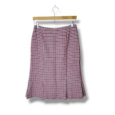 Talbots Wool Houndstooth Skirt 4 Vintage A-Line Classic Feminine Quiet Luxury