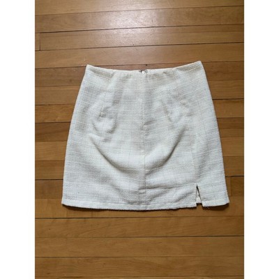 Francesca s Cream Textured Tweed Mini Skirt - Size Small - NWT
