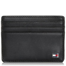 Tommy Hilfiger Eton Leather Cardholder - Slim Premium Card Wallet with Slots