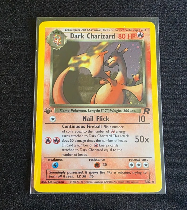Darkness Charizard Pokémon TCG Team Rocket Individual Collectible