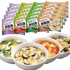 Mezcla de sopa de verduras cubos de sopa envasados secos paquetes de sopa instantánea 4 sabores 0,3
