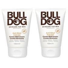 2x Bulldog Anti-Ageing Moisturiser Skincare for Men 100ml