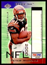 2000 Collectors Edge Rookie ink Peter Warrick Proof No Auto Psa/Dna #Pw