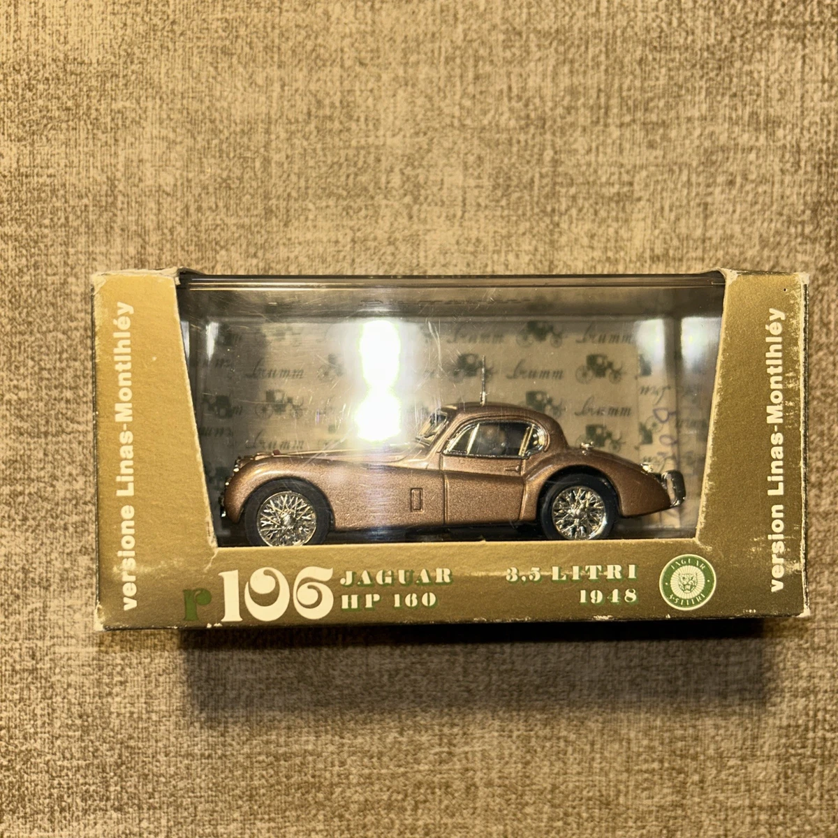 Brumm 1/43 Scale Diecast R105 - 1948 Jaguar XK120 3.5L Coupe - Silver