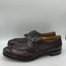 Prada Vintage Calf Shoes Mens Size 11 Brown Leather Derby Split Toe Italy Dress