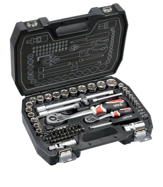 "Yato SteckschlüSselsatz M 1/2\" + 1/4\" 72-Tlg YT-38782 WerkstattqualitäT Neu"-image