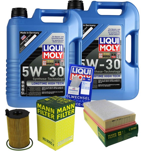 Inspektionspaket 10L Liqui Moly Longtime 5W-30 FüR VW Touareg 3.0 V6 TDI Porsche-image