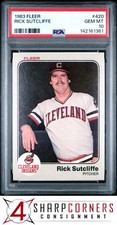 1983 FLEER #420 RICK SUTCLIFFE INDIANS POP 6 PSA 10