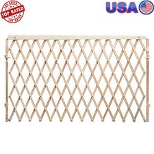 Extra-Wide Wood Plastic Room Divider Gate Children Pets Easy Install Safe US