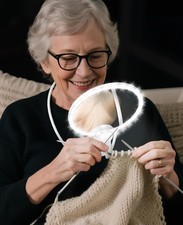 5X Hands Free Magnifying Glass with Light for Close Work,Neck Wear Magnifier ...