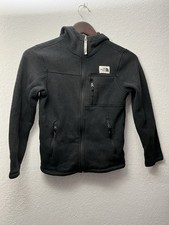 The North Face GrayFull-Zip Jacket Fleece Logo Long Sleeve Kids M 10/12