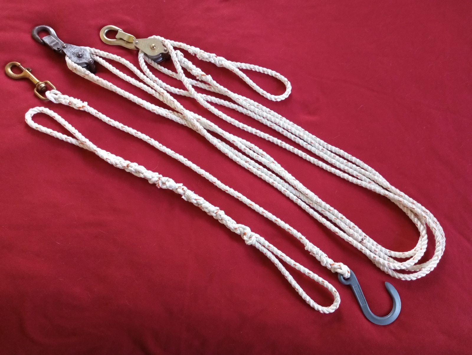 KLEIN TOOLS BLOCK & TACKLE 1802-30 750# ROPE HOIST PACKAGE | eBay