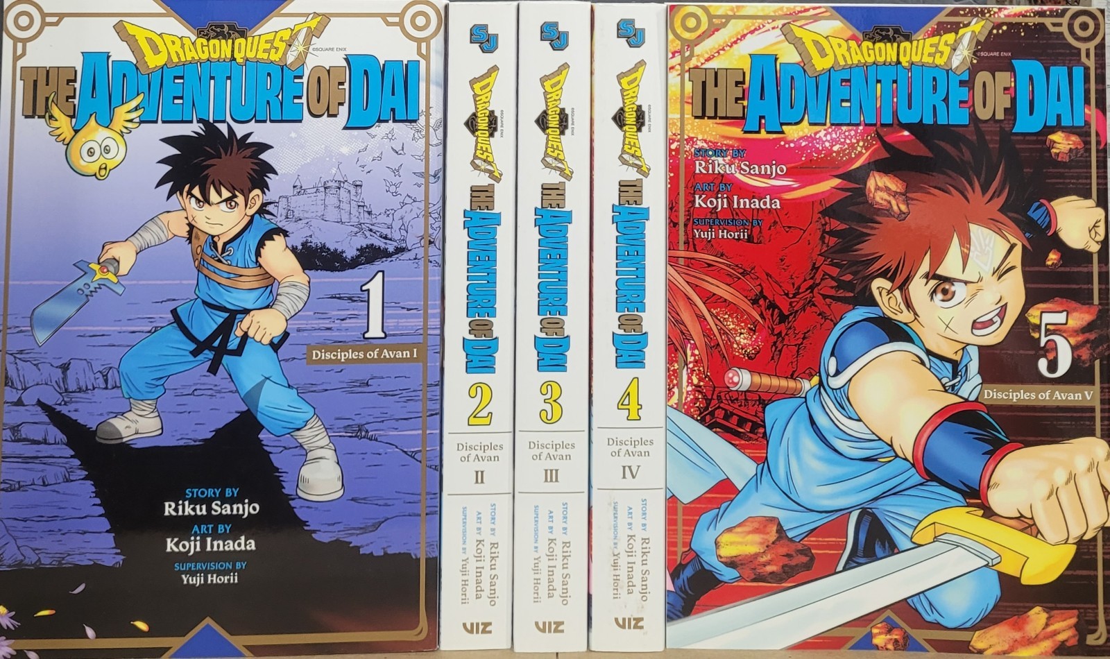 Dragon Quest La Aventura de Dai Manga Volúmenes 1-5 Inglés Viz Media Nuevo Lote