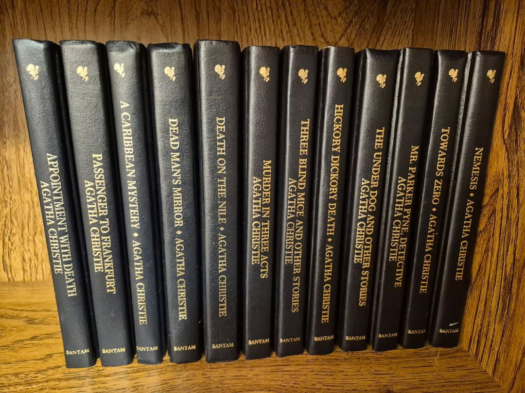 Agatha Christie 12-Book Hardcover Mystery Collection by Bantam in Excellent Condition  