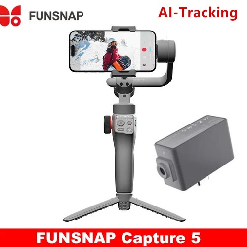 Funsnap Capture 5 3-Axis Handheld Gimbal Stabilizer AI-Tracking for Smartphone - 第 3/12 張圖片