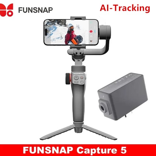 Funsnap Capture 5 3-Axis Handheld Gimbal Stabilizer AI-Tracking for Smartphone  - Picture 1 of 10